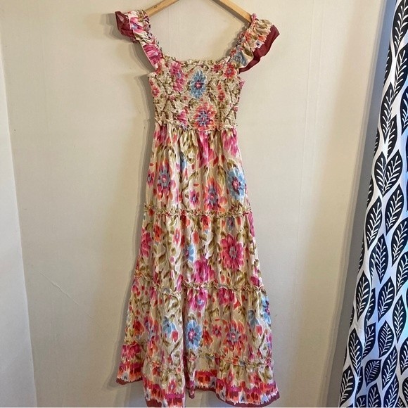 HOUSE OF HARLOW 1960 Floral retro maxi dress with ruffle detail & pockets - Picture 4 of 13